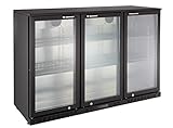 GastroHero Barkühlschrank ECO 320 mit Klapptüren schwarz