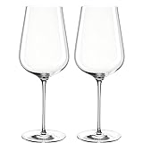 Leonardo Brunelli Rotwein-Gläser 2er Set, spülmaschinenfeste Rotwein-Kelche, Wein-Glas mit gezogenem Stiel, Wein Kelchgläser-Set, 740 ml, 066420