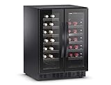 DOMETIC E40FGD Weinkühlschrank mit zwei Temperaturzonen und doppelter Glastür für 40 Flaschen