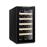 WBJLG 18-Flaschen Weinschrank Kühlschrank, unabhängiger Weinkeller, temperaturgesteuerter elektronischer Weinkühlschrank, gehärtete Glastür mit Schloss
