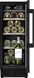 Bosch KUW20VHF0 Serie 6 Weinkühlschrank, 82 x 30 cm, 21 Flaschen, Temperatur: 5-20 °C, eine Temperaturzone, 58 L, LED-Beleuchtung gleichmäßige Ausleuchtung, ausschaltbares Präsenterlicht
