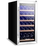 BODEGA Weinkühlschrank Upgraded 32 Flasche, 83L Weinkühler, 5~18ºC Weinklimakühlschrank, Konstantem Temperatursystem, Frontentlüftung, Freistehendem Weinkühlschrank für Rot, Weiß oder Champagner