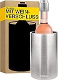 Weinkühler mit Weinverschluss - Doppelwandiger Edelstahl - Hält lange kühl - Spülmaschinenfest