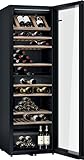 Bosch KWK36ABGA Serie 6 Weinkühlschrank, 186 x 60 cm, 199 Flaschen, Temperatur: 5-20 °C, zwei Temperaturzonen, 405 L, LED-Beleuchtung gleichmäßige Ausleuchtung, ausschaltbares Präsenterlicht
