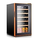 Sgdodky Standalone-Weinkühlschrank aus Holz mit digitaler Speichertemperaturregelung, eingebauter oder freistehender frostfreier Kompressor-Weinkühlschrank für Weiß- und Rotweine