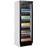 Tefcold CEV425 1 LED Flaschenkühlschrank, Kühlschrank mit Glastüre, Getränkekühlschränke, Display-Kühler
