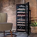 CASO WineExclusive 38 Smart - Design Weinkühlschrank für bis zu 38 Flaschen - Zwei getrennte Temparaturzonen einstellbar von 5°-20°C für Rot- & Weißwein, LED beleuchtet, mit Wi-Fi Modul und App