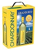 Grand Sud - Chardonnay - Sortentypischer Trocken Weißwein - Großpackungen Wein Bag in Box 3l (1 x 3 L) , 3 Stück (1er Pack)